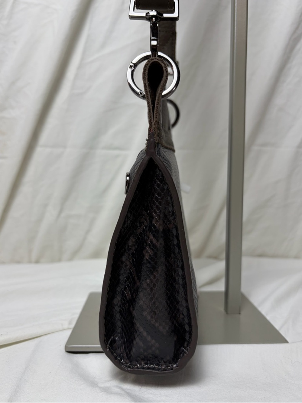 NWT Hammitt Tony Small Crossbody | Black Snakeskin Embossed Leather - Picture 5 of 11